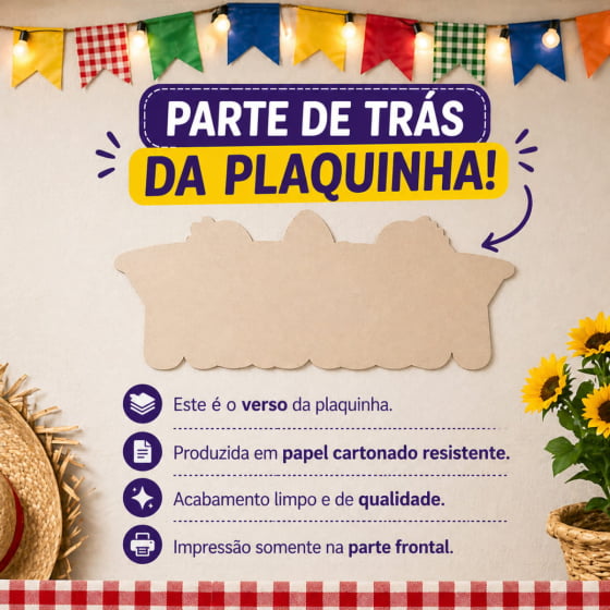 Plaquinha Informativa Pescaria Festa Junina