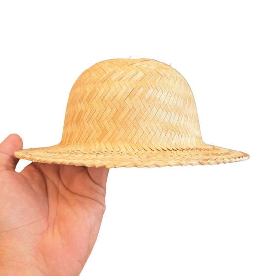 Chapéu de Palha Fofão para Bebês com Elástico