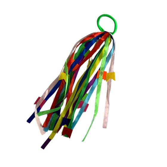 Elástico de Cabelo com Tiras Coloridas Festa Junina