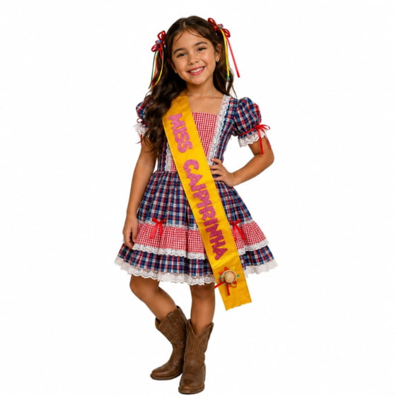 Faixa de Miss Caipirinha Acessório Quadrilha Festa Junina
