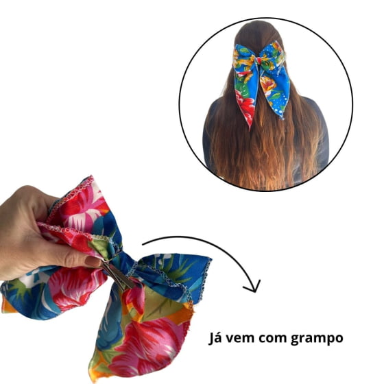 Laço Festa Junina Xadrez Chita Florido - Sortidos