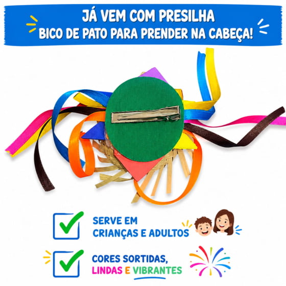 Mini Chapéu de Palha Baby com Grampo