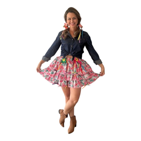 Saia Festa Junina Estampada Adulto