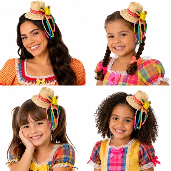 Tiara Primavera Acessório de Festa Junina Arraiá
