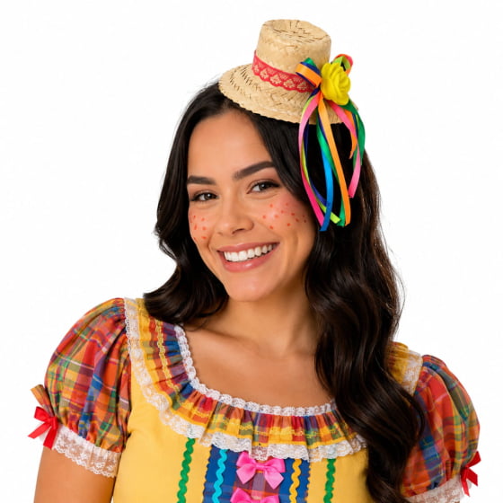 Tiara Primavera Acessório de Festa Junina Arraiá 