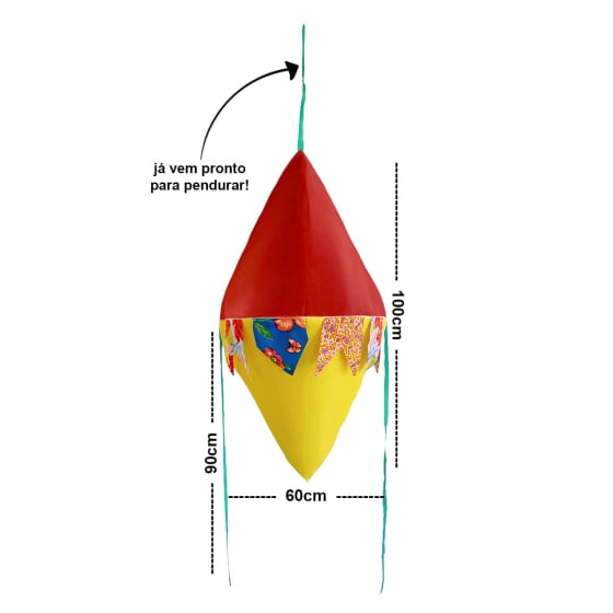 Balão Gigante Decorativo de Tecido para Festa Junina