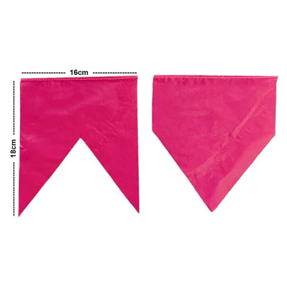 Bandeirinha Junina De Plástico Rosa 100 Metros Barato!