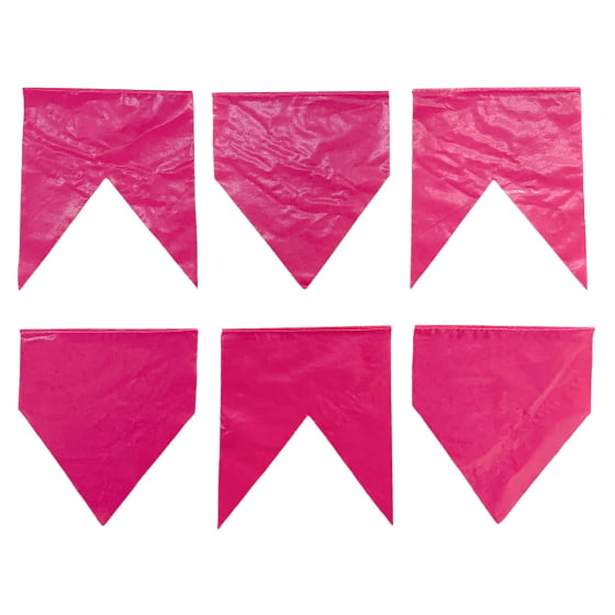 Bandeirinha Junina De Plástico Rosa 100 Metros Barato!