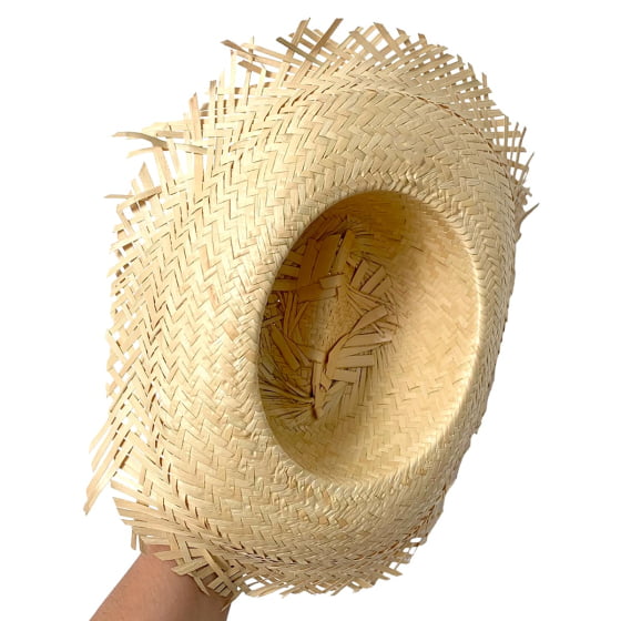 Chapéu De Palha Desfiado Infantil Festa Junina Kit Com 3 Un