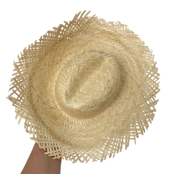 Chapéu De Palha Desfiado Infantil Festa Junina Kit Com 3 Un