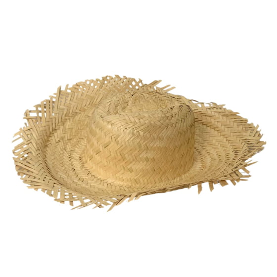 Chapéu De Palha Desfiado Infantil Festa Junina Kit Com 3 Un