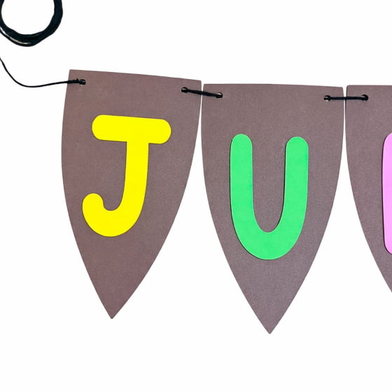 Decoração de Festa Junina Flâmula Bandeirinha em EVA Colorida