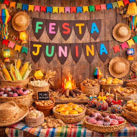 Decoração de Festa Junina Flâmula Bandeirinha em EVA Colorida