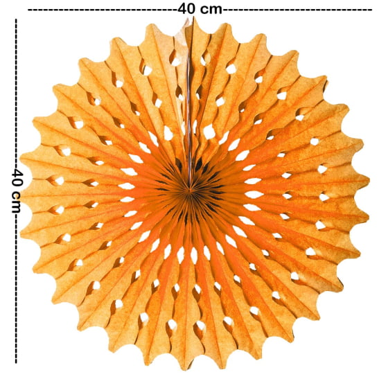 Enfeite Decorativo Roseta de Papel de Seda Origami 40 cm