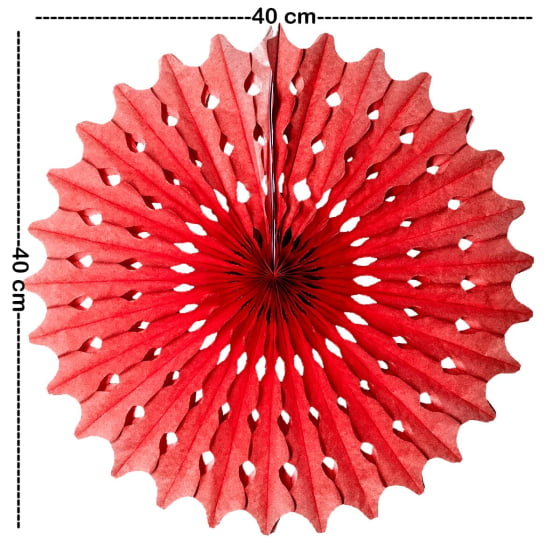 Enfeite Decorativo Roseta de Papel de Seda Origami 40 cm