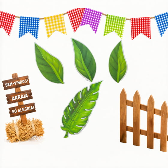Enfeites Folhas Pequenas com 4 Unidades