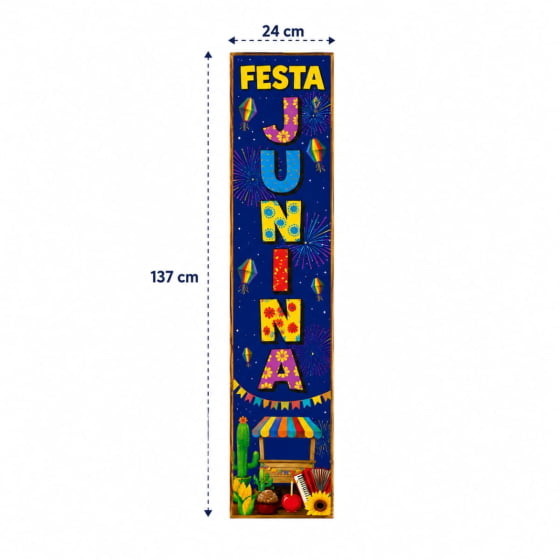 Faixa Decorativa Vertical Decoração de Parede Festa Junina