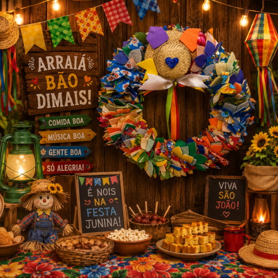 Guirlanda Decorativa Color Decoração de Festa Junina Arraiá