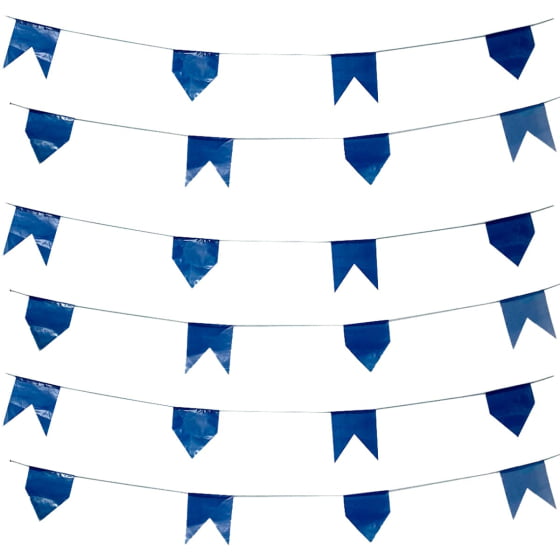 Kit Bandeirinha Festa Junina De Plástico Azul 50 Metros