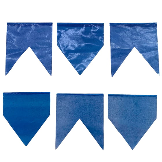 Kit Bandeirinha Festa Junina De Plástico Azul 50 Metros