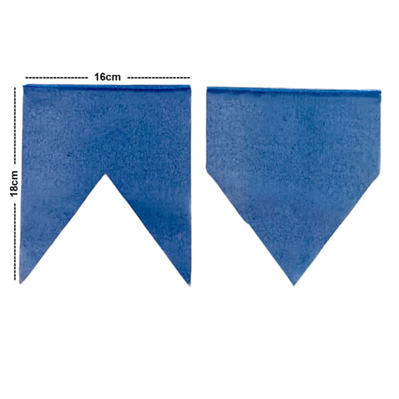 Kit Bandeirinha Festa Junina De Plástico Azul 50 Metros