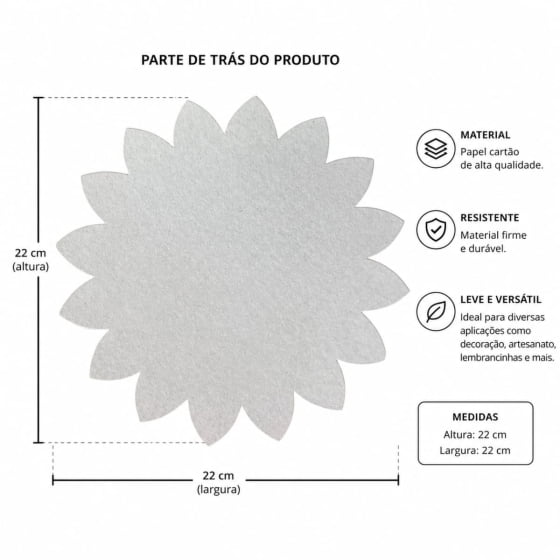 Kit Decorativo Girassol com 21 cm - 6 unidades