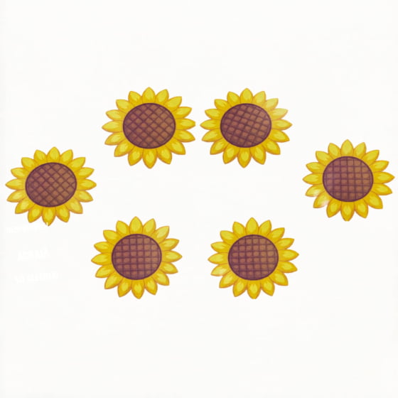Kit Decorativo Girassol com 21 cm - 6 unidades