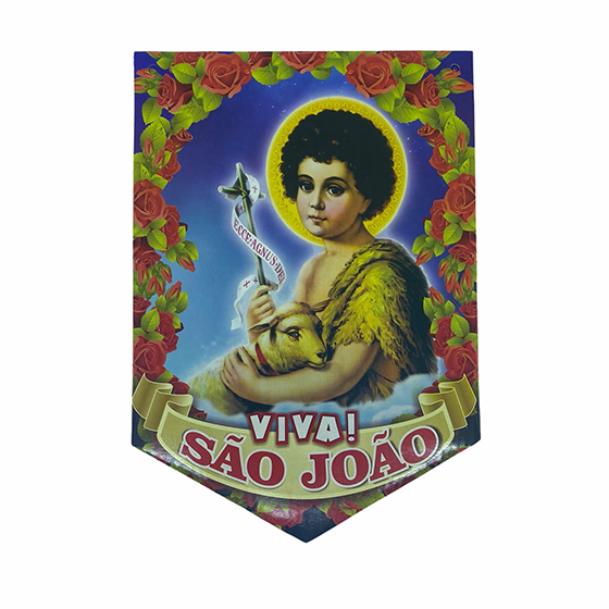 Kit Enfeite para Bandeirola 3 Santos Decoração de Festa Junina (1 Santo Antônio, 1 São João e 1 São Pedro)