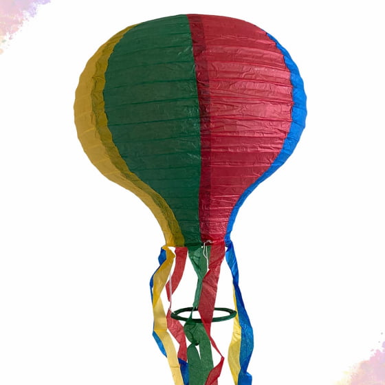 Lanterna Balão Colorida 30 cm Decoração de Festa Junina