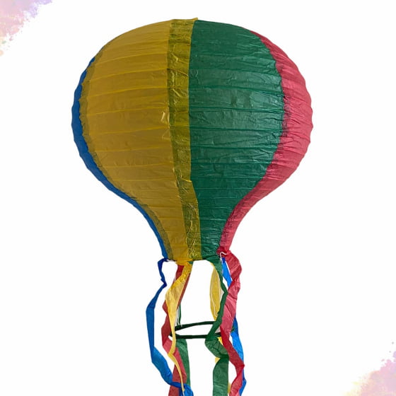 Lanterna Balão Colorida 30 cm Decoração de Festa Junina