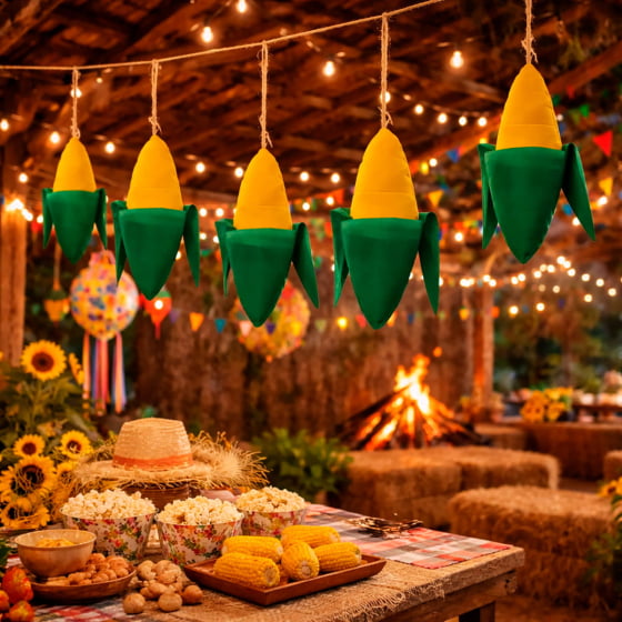 Milho Decorativo com Enchimento Decoração Festa Junina