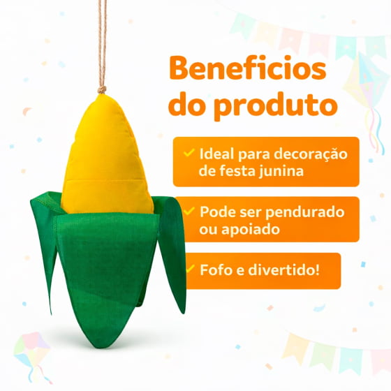 Milho Decorativo com Enchimento Decoração Festa Junina