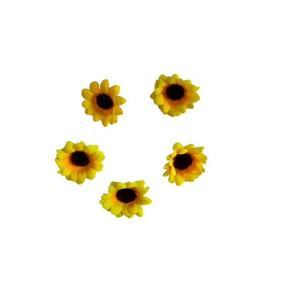 Pacote Mini Girassol 4 cm - 5 unidades