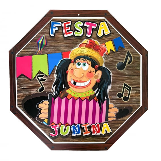 Painel Decorativo Junino Dupla Face Menino e Menina Festa Junina