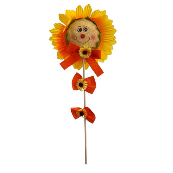 Palito Rosto Girassol Junino 58 cm