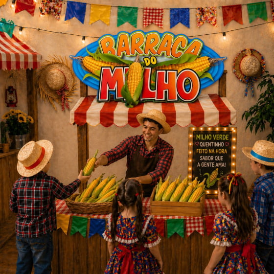 Plaquinha Decorativa Barraca do Milho