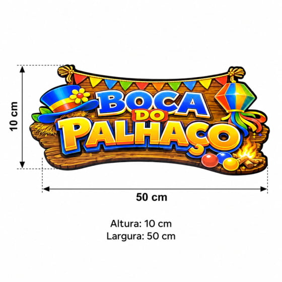 Plaquinha Escrito Boca do Palhaço