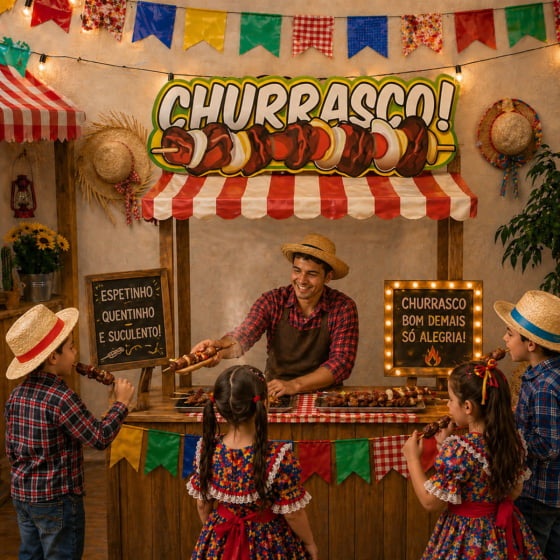 Plaquinha Decorativa Escrita Churrasco