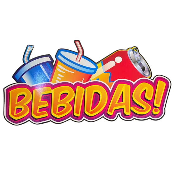 Plaquinha Decorativa Escrito Bebidas