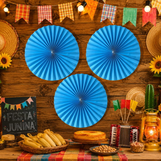 Roseta Decorativa de Papel Decoração de Festas 40 cm Escolha a Cor