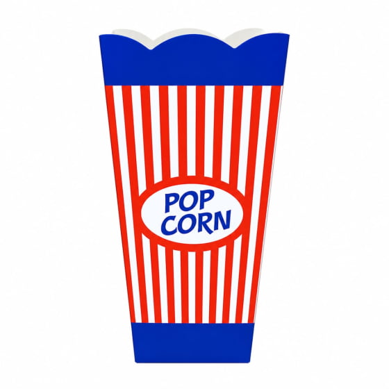 Cachepot Pipoca Popcorn Azul - 10 unidades