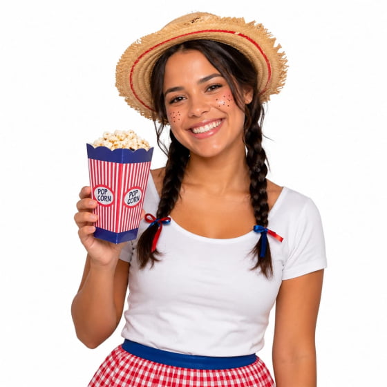 Cachepot Pipoca Popcorn Azul - 10 unidades