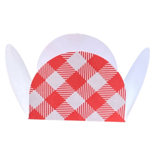 Forminha 4 Pétalas para Doces Xadrez Festa Junina 50 Unidades