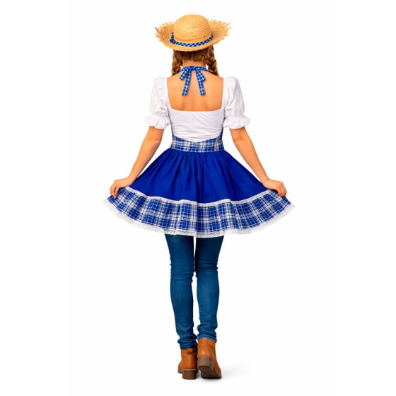 Avental Junino Adulto Menina Rodada Escolha a Cor