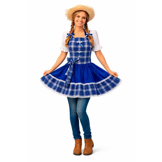 Avental Junino Adulto Menina Rodada Escolha a Cor