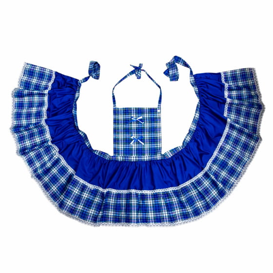 Avental Junino Adulto Menina Rodada Escolha a Cor