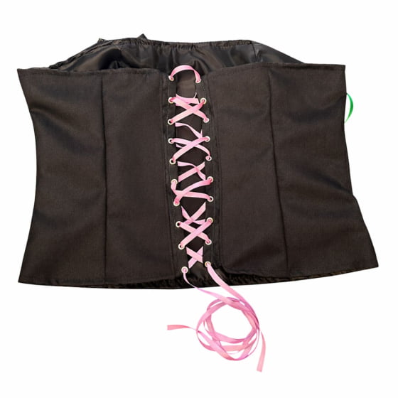 Corset Corpete Preto com Lacinhos Menina Junina Acessório Festa Junina