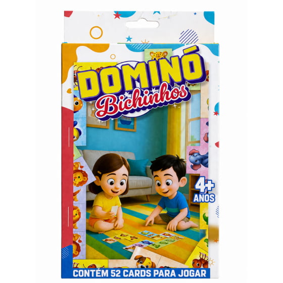 Jogo Dominó Bichinhos - com 28 Cards