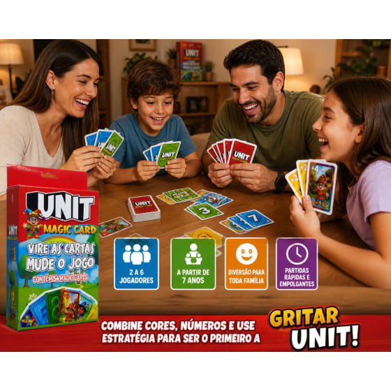 Jogo Unit Magic Card com 54 cards