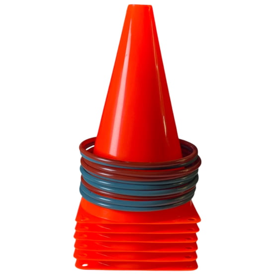 Kit Jogo de 10 Argolas com 6 Cones Festa Junina